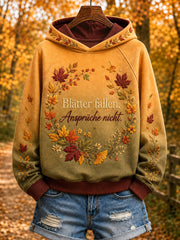 Damen-Hoodie mit Herbst-Print und Kapuze