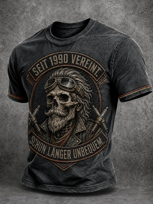 Herren-Tag der Deutschen Einheit-Lustiges Slogan-Print-Lässiges T-Shirt