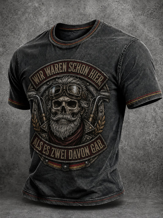 Herren-Tag der Deutschen Einheit-Lustiges Slogan-Print-Lässiges T-Shirt