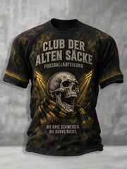 Herren-Lustiges Fußballfan-Print-T-Shirt mit kurzen Ärmeln