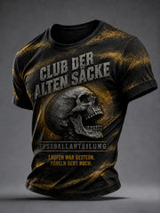 Herren-Lustiges Fußballfan-Print-T-Shirt mit kurzen Ärmeln