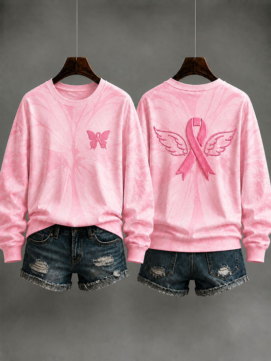 Frauen Tier druck Brustkrebs Prävention regelmäßiges Sweatshirt