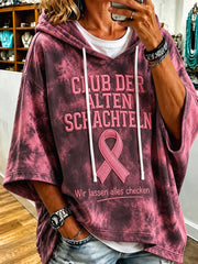 Frauen-Hoodie mit witzigem Aufdruck zur Brustkrebsaufklärung
