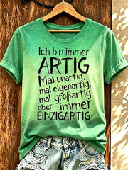 Frauen-T-Shirt mit witzigem deutschen Slogan-Print
