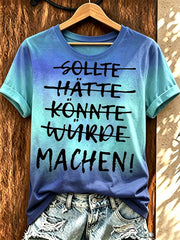 Frauen-T-Shirt mit witzigem deutschen Slogan-Print