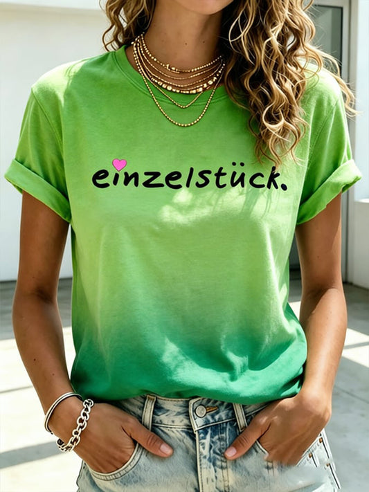 Lustiges Freizeit-T-Shirt für Damen mit deutschem Spruch-Print