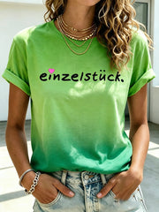 Lustiges Freizeit-T-Shirt für Damen mit deutschem Spruch-Print