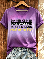 Lustiges Freizeit-T-Shirt für Damen mit deutschem Spruch-Print