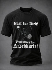 Herren-Funny-T-Shirt mit deutschem Spruch-Print