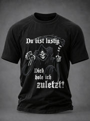 Herren-Funny-T-Shirt mit deutschem Spruch-Print