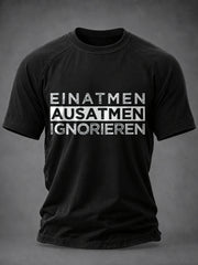 Herren-Funny-T-Shirt mit deutschem Spruch-Print