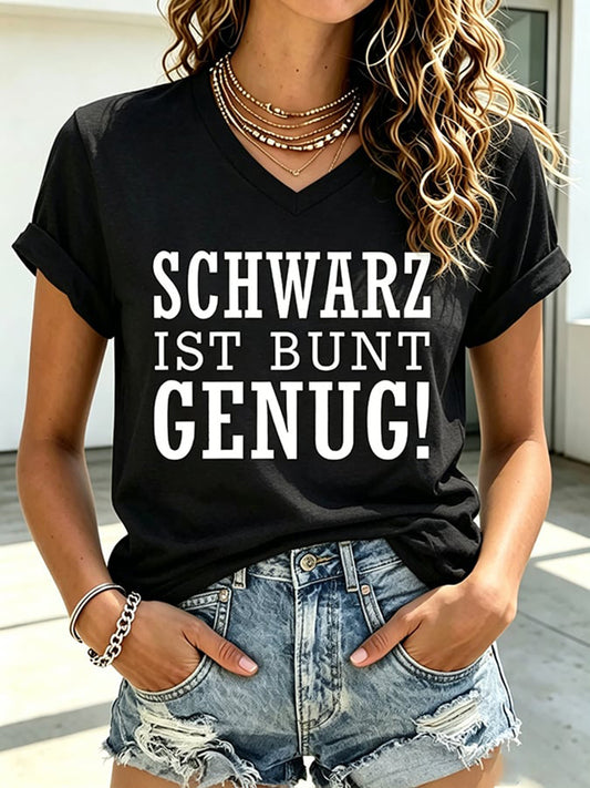 Frauen-T-Shirt mit witzigem deutschen Slogan-Print