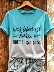 Frauen-T-Shirt mit witzigem deutschen Slogan-Print