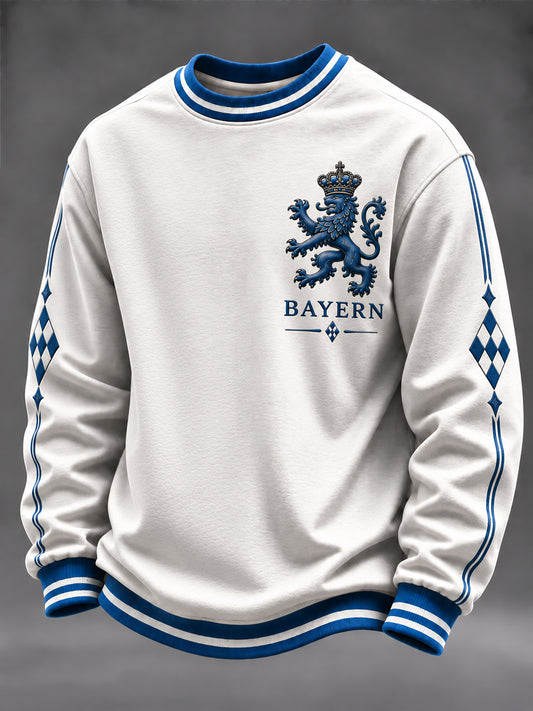 Herren-Sweatshirt im bayerischen Stil mit Rundhalsausschnitt
