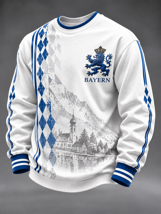 Herren Deutsches Bayerisches Sweatshirt mit Rundhals ausschnitt