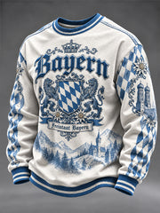 Herren-Sweatshirt im bayerischen Stil mit Rundhalsausschnitt
