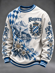 Herren-Sweatshirt im bayerischen Stil mit Rundhalsausschnitt