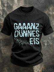 Herren-Funny-T-Shirt mit deutschem Spruch-Print