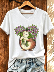 Lustiges T-Shirt für Damen mit Igel-Print
