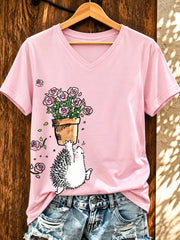 Lustiges T-Shirt für Damen mit Igel-Print