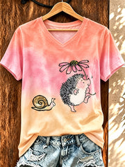 Lustiges T-Shirt für Damen mit Igel-Print