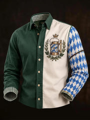 Herren-Oktoberfest-Stil Freizeithemd mit langen Ärmeln