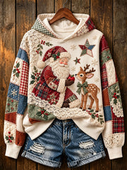 Damen Weihnachts winter Weihnachtsmann-Hirsch regelmäßig Sweatshirt