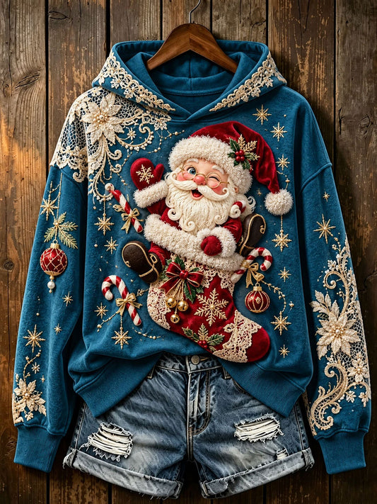 Weihnachtsweihnachts-Winter-Weihnachtsmann-Sweatshirt für Frauen