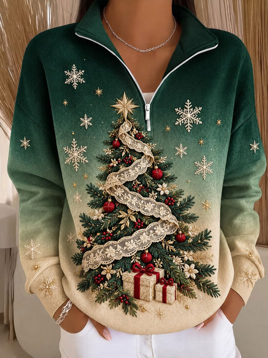 Frauen Winter Weihnachts baum Sweatshirt
