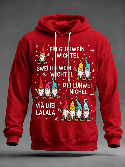 Herren-Weihnachtsdruck-Casual-Kapuzenpullover